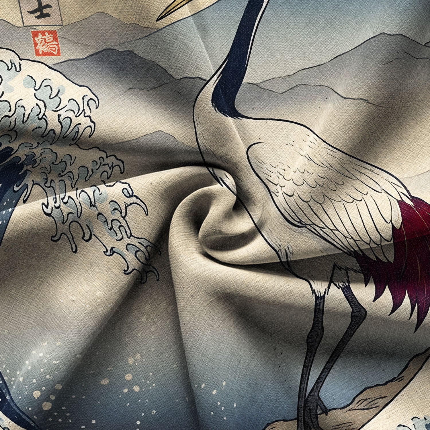 The Great Wave Off Crane Hawaiian Shirt