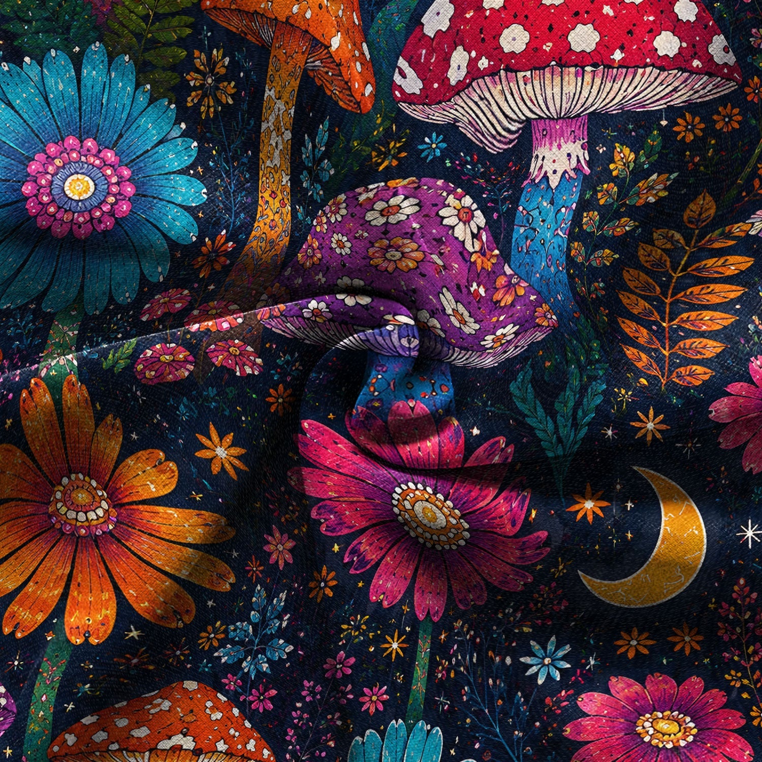 Yayoi Kusama Mushrooms Hawaiian Shirt