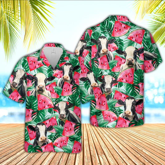 Unique Holstein Watermelon 3D Hawaiian Shirt