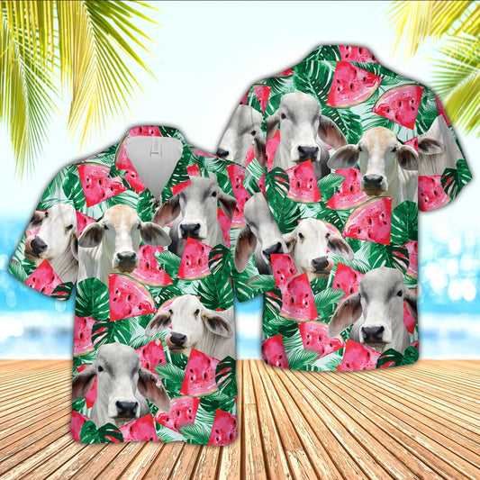 Unique Brahman Watermelon 3D Hawaiian Shirt