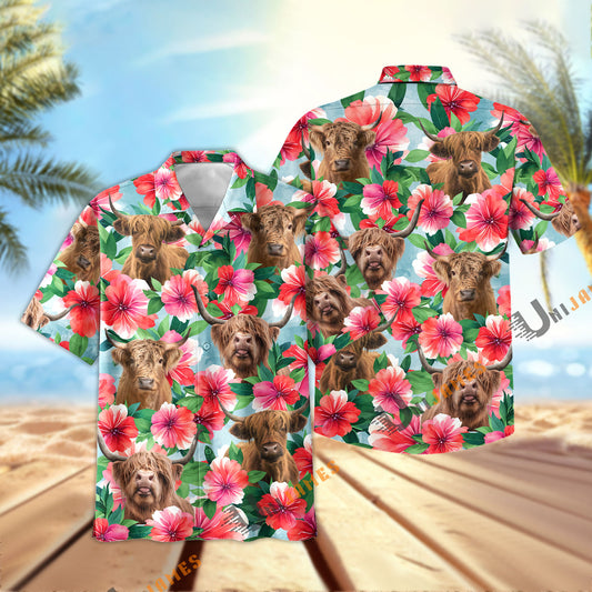 Uni Highland Garish Floral Hawaiian Shirt