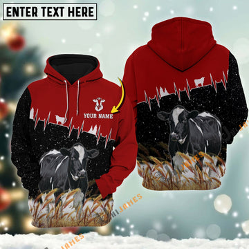 Uni Personalized Name Holstein Xmas Hoodie
