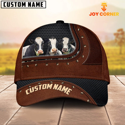 Uni Holstein Happiness Zipper Pattern Customized Name Cap
