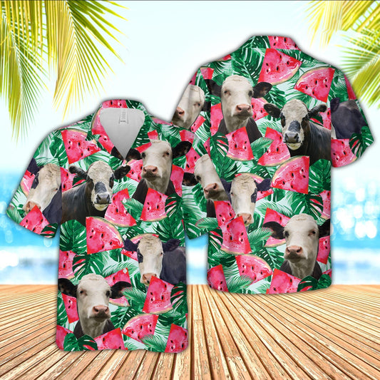 Unique Black Baldy Watermelon 3D Hawaiian Shirt