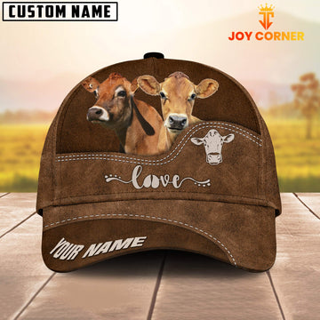 Uni Jersey Love Leather Pattern Customized Name Cap