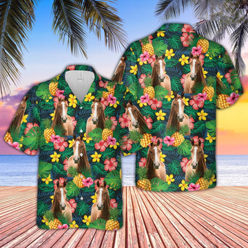Uni Brown Horse Summer Pattern 3D Hawaiian Shirt