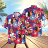 UniJames Flower Blue Red 3D Hawaiian Shirt (14 Styles)