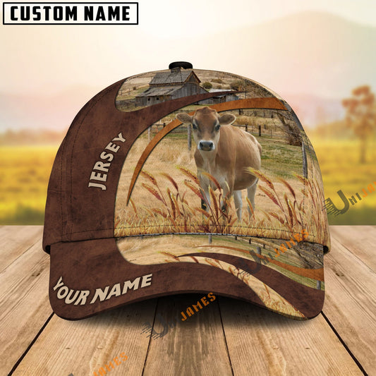 Uni Jersey Brown Premium Customized Name Cap