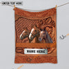Uni Horse Farming Life Personalized Name Blanket