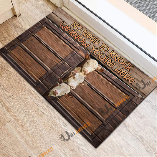 Uni Hereford Window Pattern Custom Name Doormat