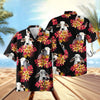 UniJames Black Red Flowers Pattern Hawaiian Shirt (14 Styles)