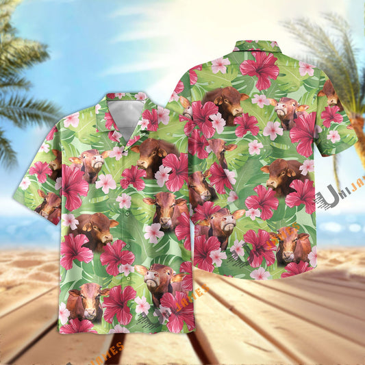 Uni Beefmaster Green Summer Hawaiian Shirt