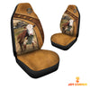 Uni Hereford Pattern Customized Name 3D Car Seat Cover Set (2PCS)