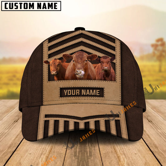 Uni Red Angus Happiness Window Personalized Name 3D Cap