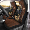 Uni Dexter Personalized Name Leather Pattern Car Seat Covers Universal Fit (2Pcs)