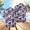 UniJames Cattle Flag Navy Hawaiian Shirt