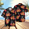 UniJames Black Red Flowers Pattern Hawaiian Shirt (14 Styles)