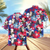 UniJames Flower Blue Red 3D Hawaiian Shirt (14 Styles)