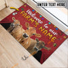 Uni Jersey Christmas Custom Name Doormat