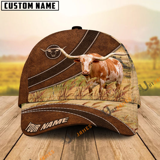 Uni Texas Longhorn Cool Farming Customized Name Cap