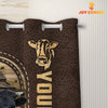 Uni Dexter Leather Pattern Custom Name Shower Curtain
