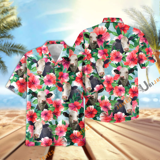 Uni Black Baldy Garish Floral Hawaiian Shirt