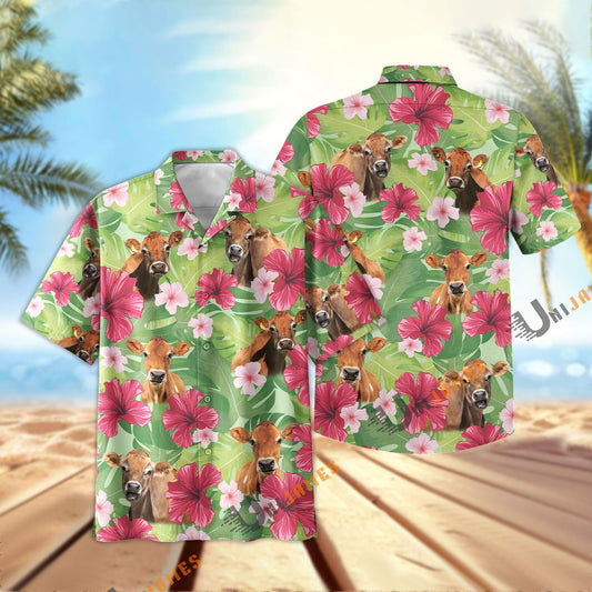 Uni Jersey Green Summer Hawaiian Shirt