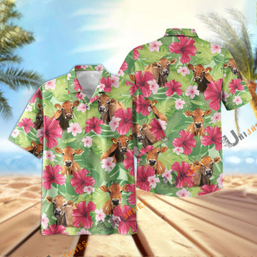 Uni Jersey Green Summer Hawaiian Shirt
