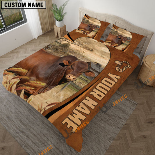Uni Beefmaster Premium Brown Pattern 3D Bedding Set