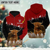 Uni Personalized Name Highland Xmas Hoodie