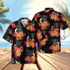 UniJames Black Red Flowers Pattern Hawaiian Shirt (14 Styles)