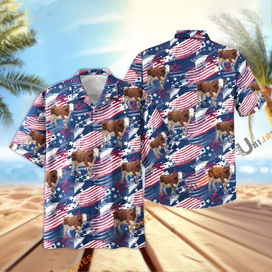 Uni Hereford Flag Navy Hawaiian Shirt