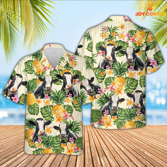 Uni Holstein Pineapple Pattern Hawaiian Shirt
