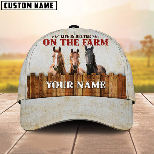 Uni Horse Better On The Farm Customized Name Cap