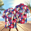 UniJames Flower Blue Red 3D Hawaiian Shirt (14 Styles)