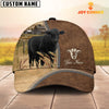 Uni Personalized Name Black Angus Farming Cap