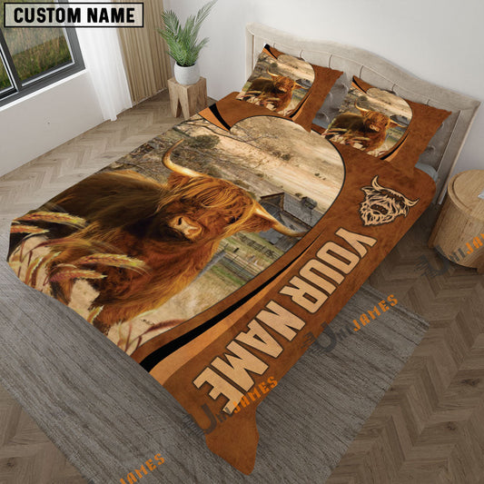 Uni Highland Premium Brown Pattern 3D Bedding Set