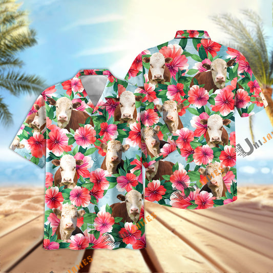 Uni Hereford Garish Floral Hawaiian Shirt