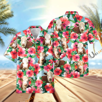Uni Hereford Garish Floral Hawaiian Shirt