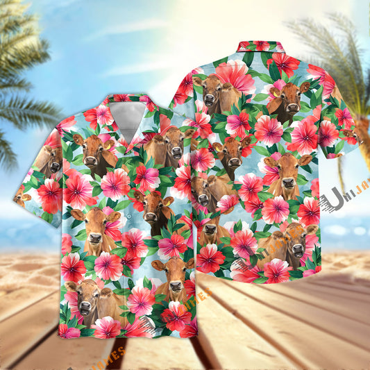 Uni Jersey Garish Floral Hawaiian Shirt