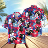 UniJames Flower Blue Red 3D Hawaiian Shirt (14 Styles)