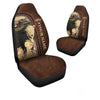Uni Black Hereford Personalized Name Leather Pattern Car Seat Covers Universal Fit (2Pcs)