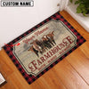Uni Shorthorn Faith Family Farming Custom Name Doormat