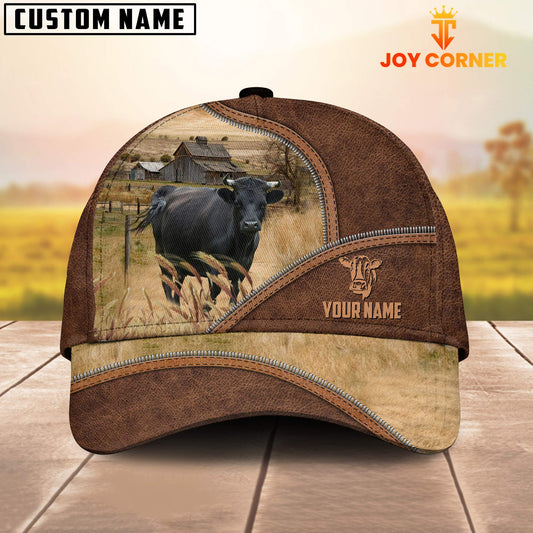 Uni Dexter Zipper Leather Pattern Customized Name Cap