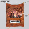 Uni Beefmaster Cattle Farming Life Personalized Name Blanket