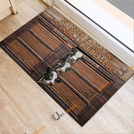 Uni Holstein Window Pattern Custom Name Doormat