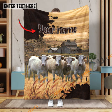 Uni Personalized Name Diligent Charolais Blanket