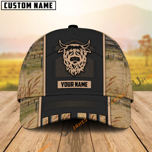 Uni Highland Cattle Customized Name Cap