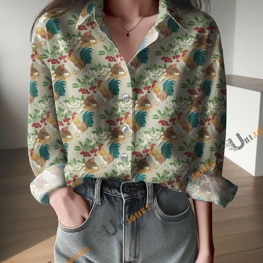 Unique The Royal Family Print Casual Long Sleeve Comfortable Shirt