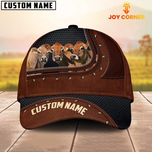 Uni Jersey Happiness Zipper Pattern Customized Name Cap